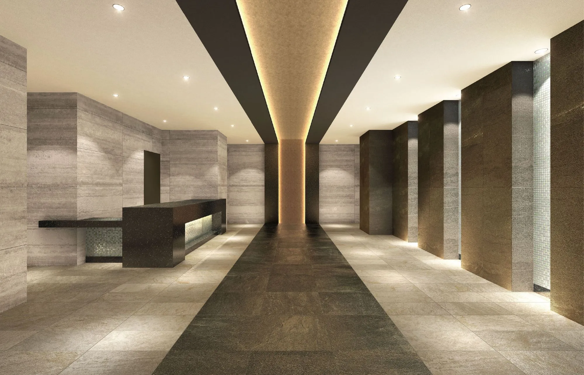 Entrance hall completion forecast drawing Wise Stem Court Asato Station Aya Residence