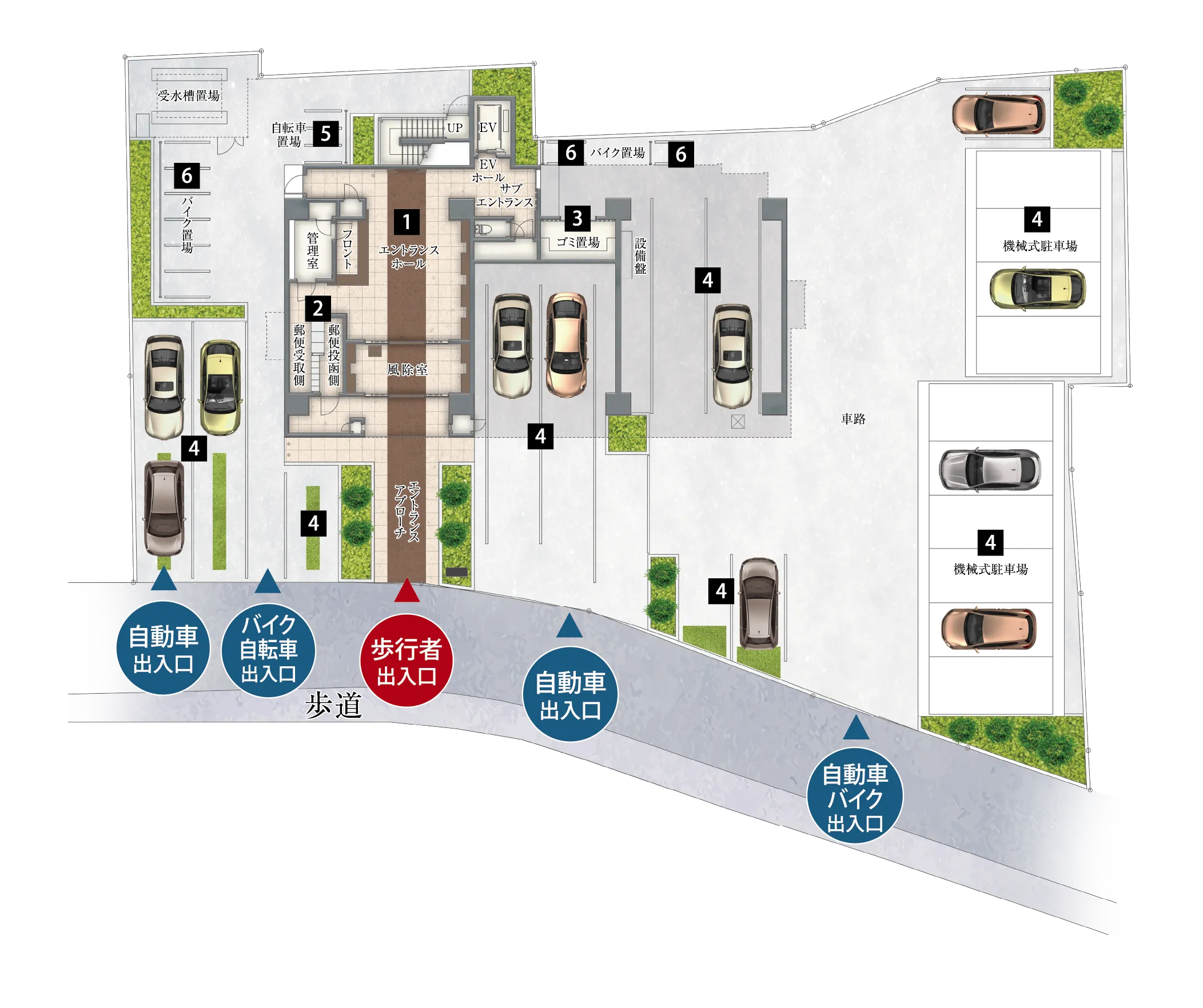 Site layout drawing Weissem Court Asato Station Aya Residence