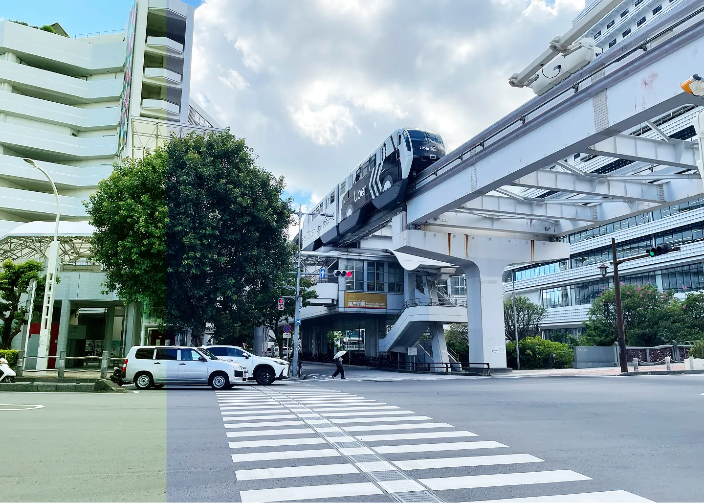Yui Rail "Kenchomae" station| Wizesem Court The Okinawa Prefectural Office