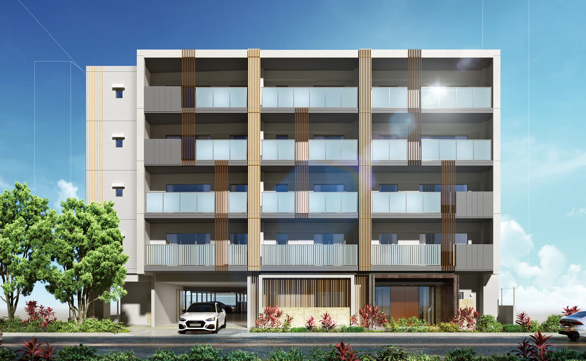 Appearance completion forecast drawing WISSEM Court Shuri Gibo Station