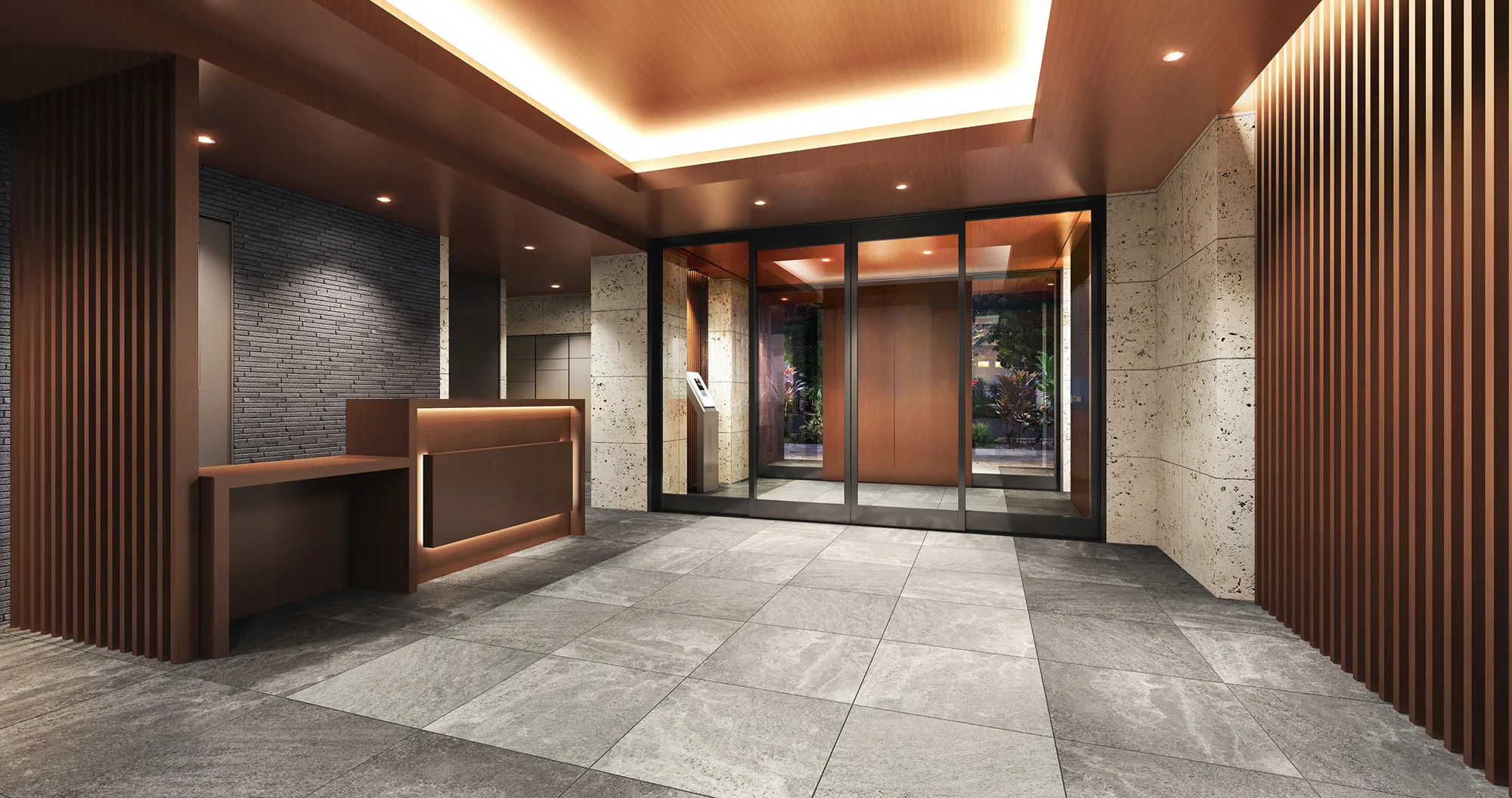 Entrance hall completion forecast drawing Wizesem Court Shuri Gibo Station